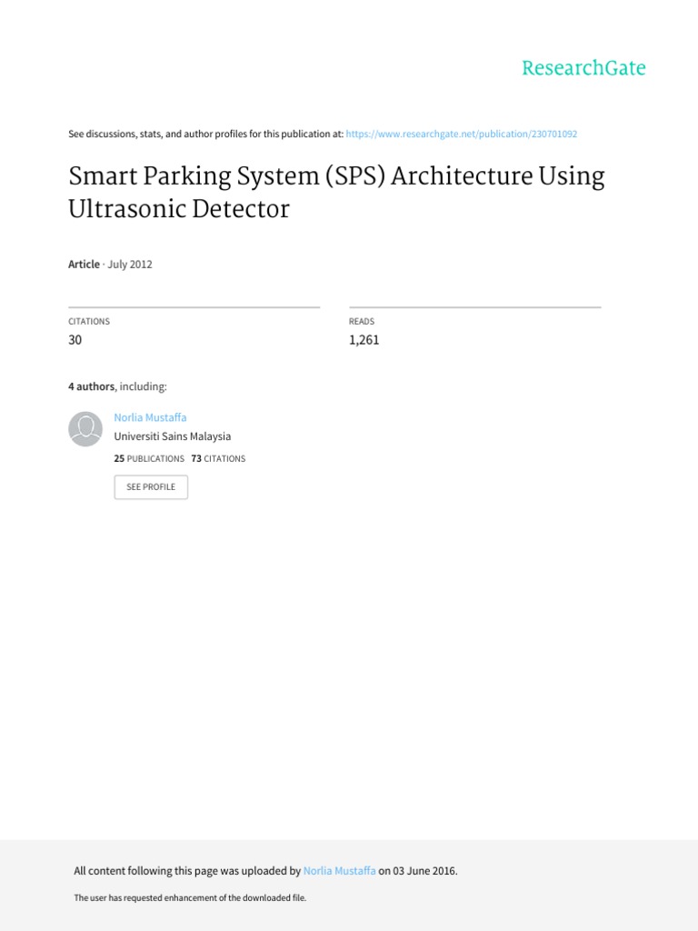 Smart Parking System Architecture Guide | PDF | Parking Lot | Parking