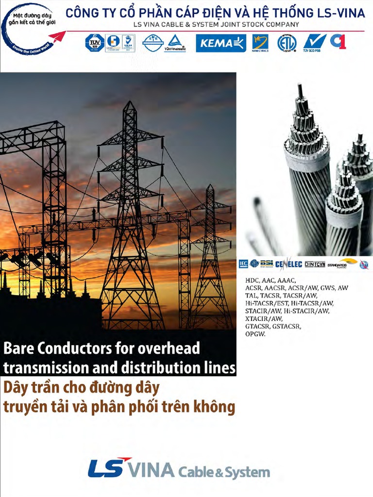 Bare Conductor For Overhead Lines | PDF Bare Conductor For Overhead Lines | PDF