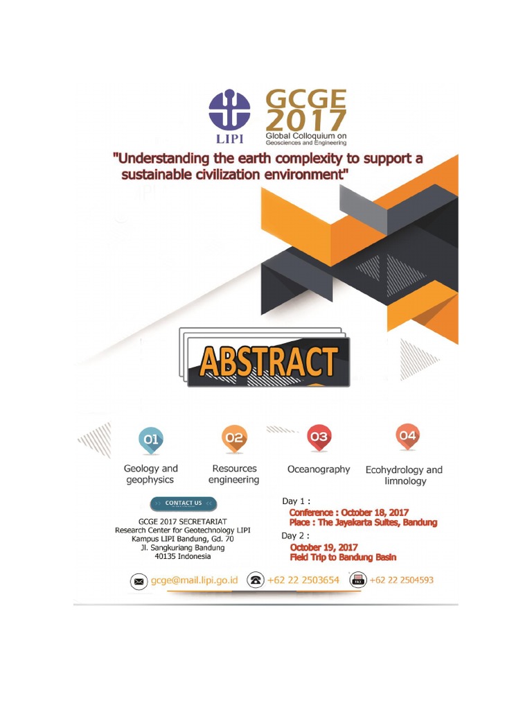 E Abstract GCGE2017 | PDF | Landslide | Plate Tectonics