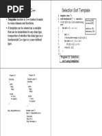 Templates in C++ Selection Sort Template