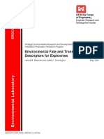 Environmental Fate and Transport Process Descriptors For Explosives