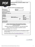 Certidão de Baixa de Inscrição
