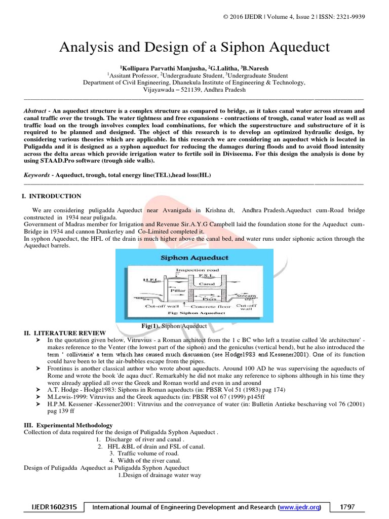 Syphon Aqueduct Design | PDF | Civil Engineering | Nature