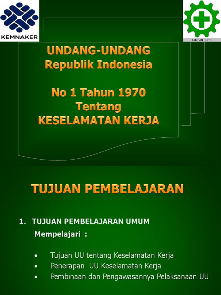 1 Uu No 1 Tahun 1970