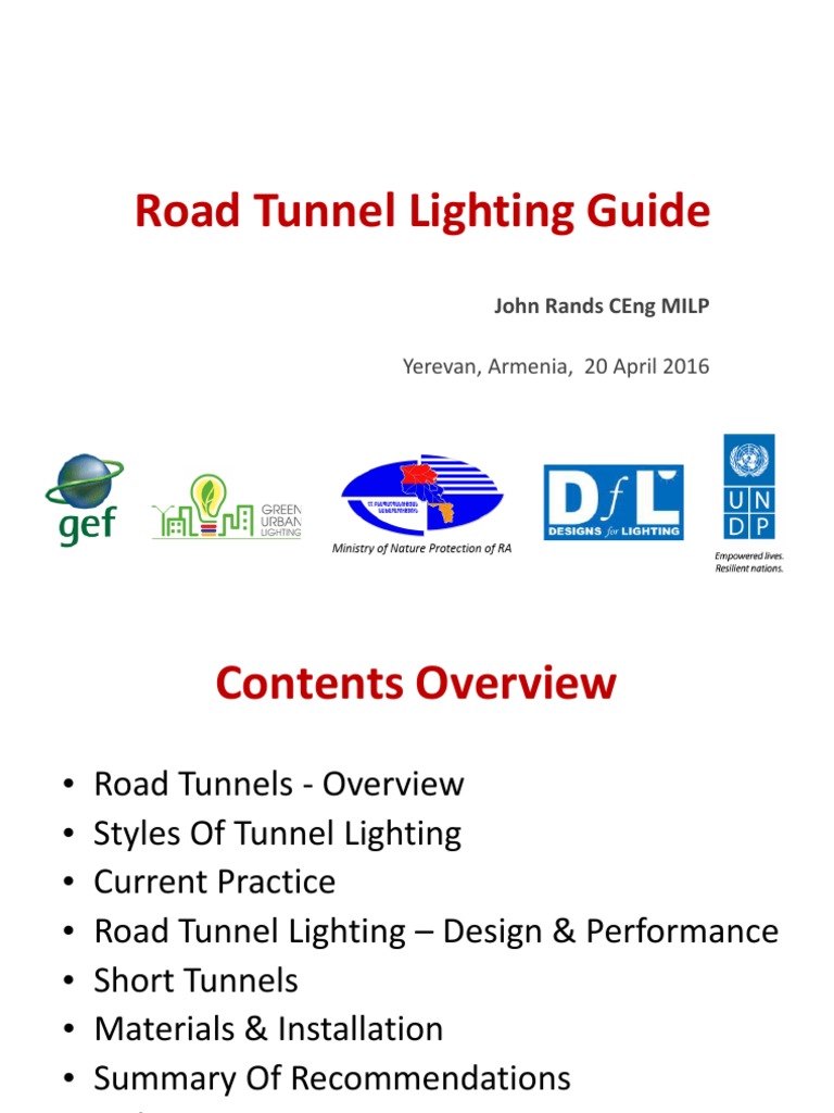 Road Tunnel Lighting Standards Guide | PDF | Tunnel | Speed Limit