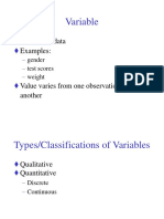 Variable: An Item of Data Examples