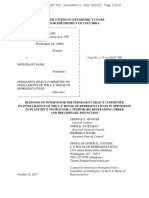 Response of Intervenor The Permanent Select Committee On Intelligence of The U.S. House of Representatives in Opposition To Plaintiff's Motion