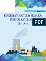 Perkembangan Indeks Produksi Industri Manufaktur 2014 2016