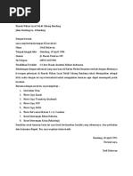 Contoh Surat Lamaran Kerja Di Restoran Sebagai Koki