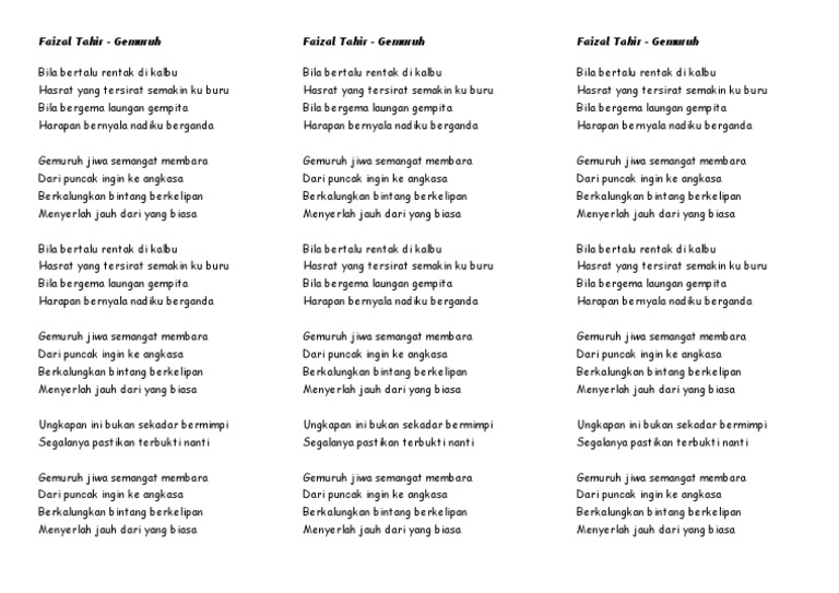 Gemuruh (Faizal Tahir)  PDF