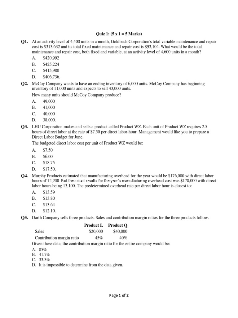 Managerial Accounting2 | Inventory | Corporate Jargon
