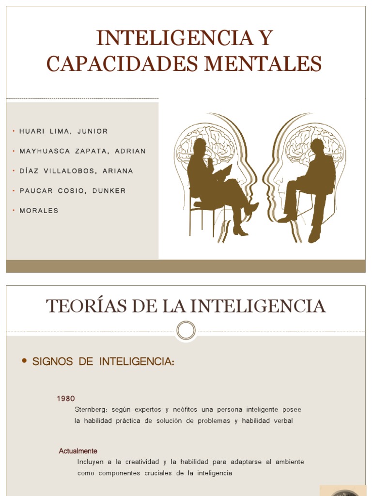 Teorías de la Inteligencia y Capacidades Mentales | PDF | Cociente de ...