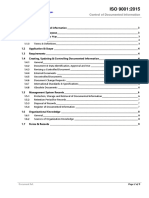 Control of Documented Information Procedure Sample