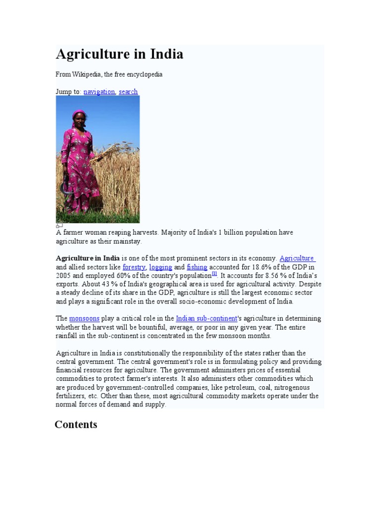 Agriculture in India | PDF | Green Revolution | Agriculture