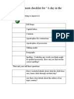 Self Assessment Checklist A Day in The Life