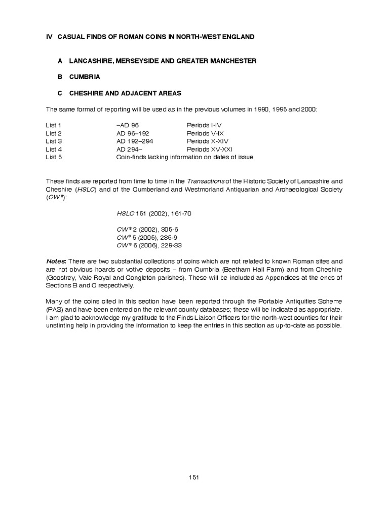 Roman Coins From North-West England - Part - IV PDF | PDF | Marcus ...