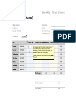 Weekly Time Sheet by Client and Project4