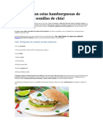 Atrévete Con Estas Hamburguesas de Calabacín y Semillas de Chía