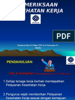 Pemeriksaan Kesehatan Kerja