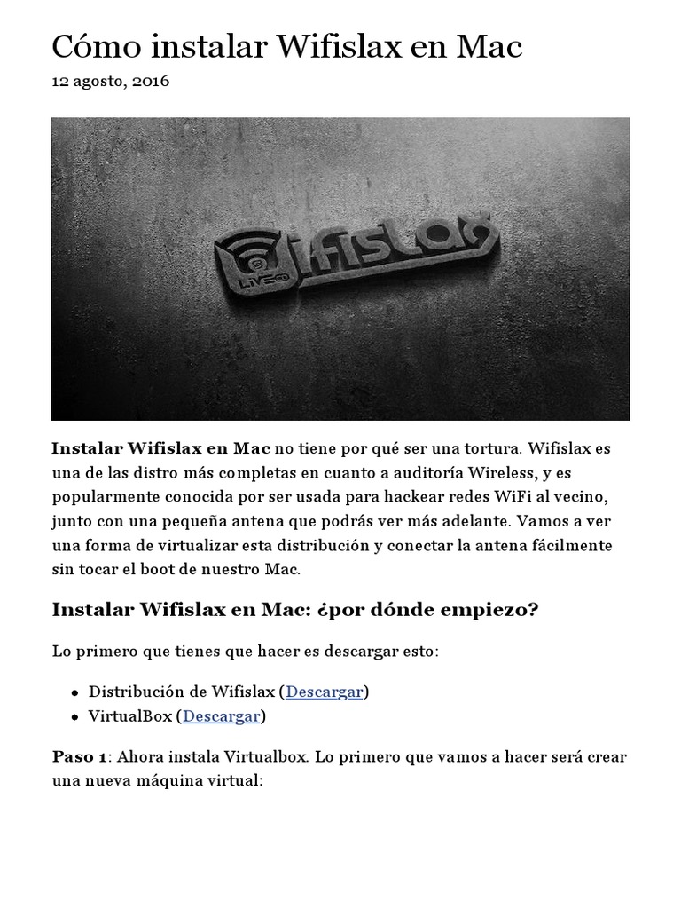 Install Wifislax In Virtualbox