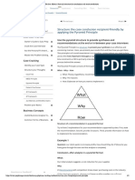 Barbara Minto's Pyramid Structure For Conclusions and Recommendations