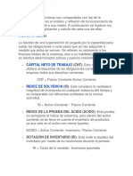 Las Razones Financieras Son Comparables Con Las de La Competencia y Llevan Al Análisis y Reflexión Del Funcionamiento de Las Empresas Frente a Sus Rivales