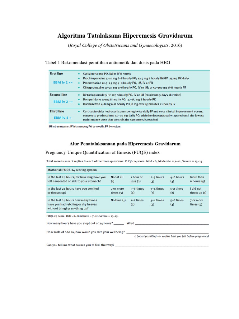 Tatalaksana Hiperemesis Gravidarum | PDF | Mammalian Pregnancy | Body ...