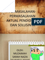 Permasalahan-Permasalahan Aktual Pendidikan Dan Solusinya