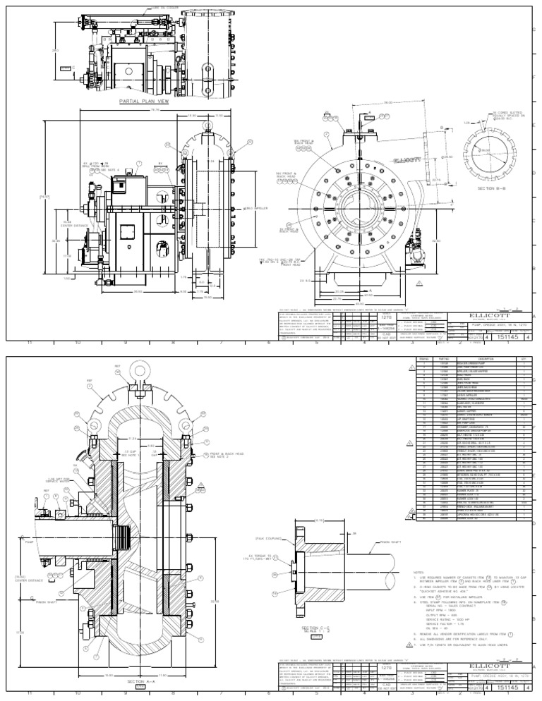 Dredge Pump Assembly Drawing 1270 | PDF | Nut (Hardware) | Screw