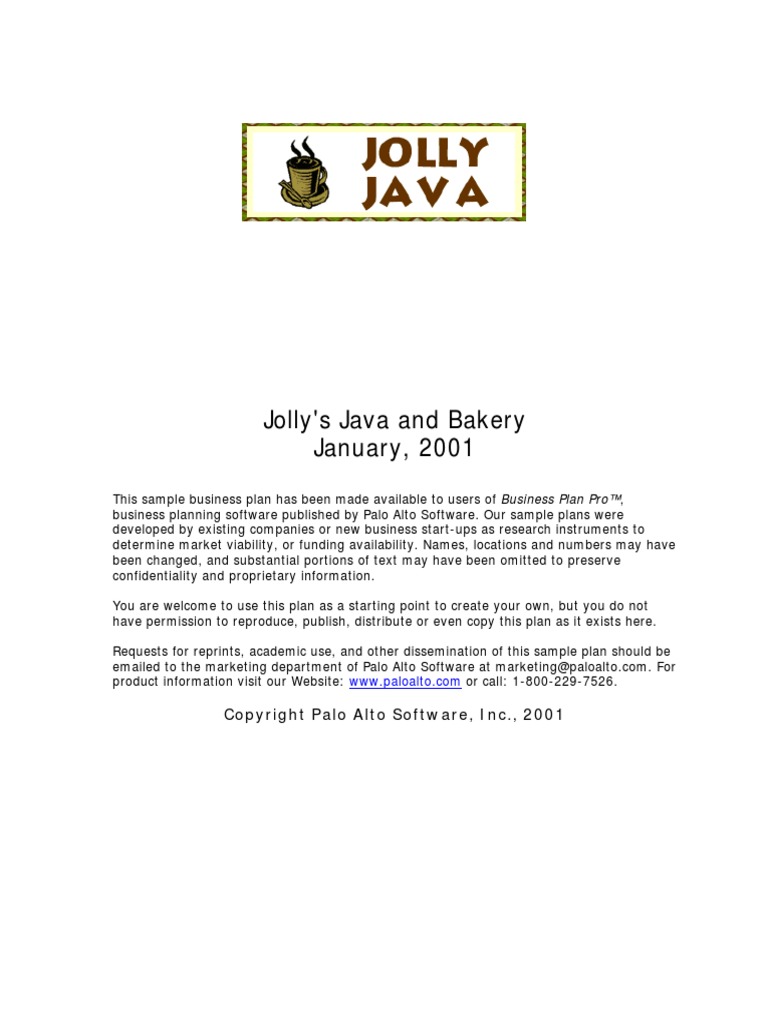 Business plan dessert image