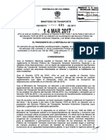 Decreto 431 de 2017_1 Habilitación de Empresas de Transporte Especial Colombia