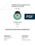 Provinces of Constitutional Interpretation