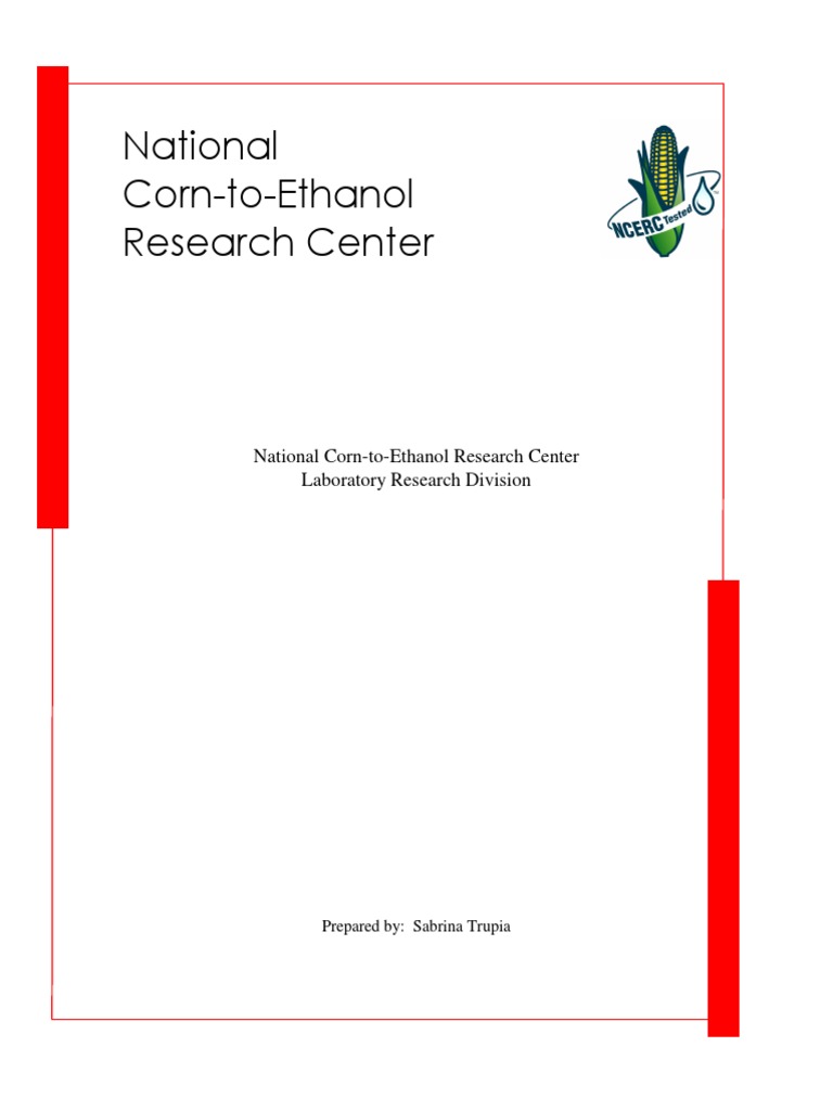 National CorntoEthanol Research Center Laboratory Research Division