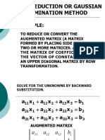 Gauss Reduction or Gaussian Elimination Method: Principle