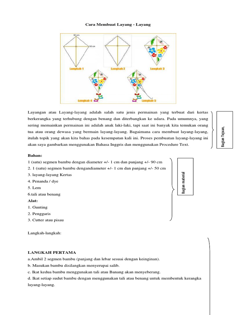 Cara Membuat Layang Prosedur Text