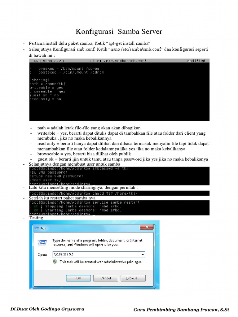 Konfigurasi Dasar Samba Server | PDF