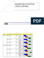 Calendario de Cultivos Zona Centro