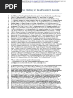Genomska Istorija Jugoistočne Evrope
