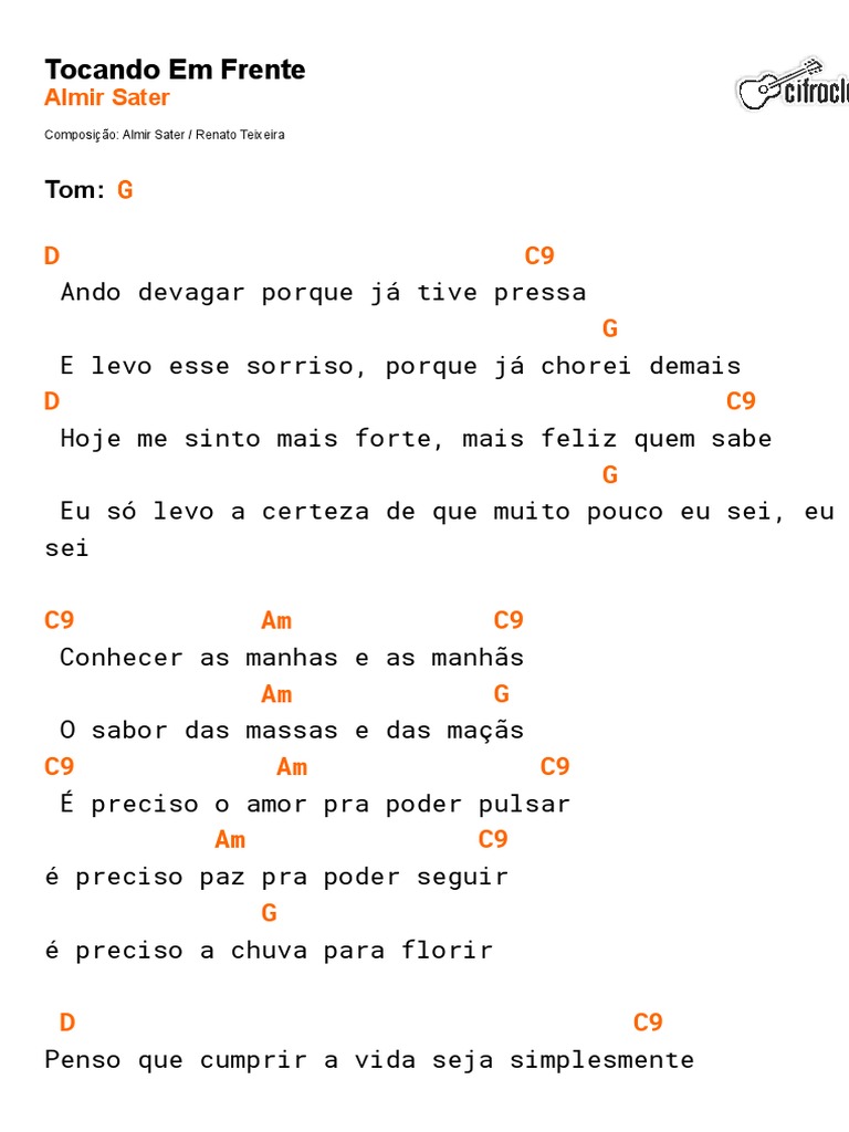 Cifra Club - Almir Sater - Tocando em Frente | PDF