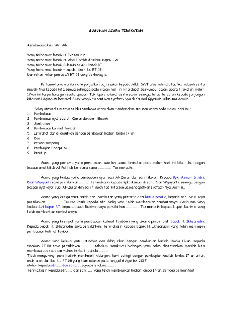 Mc Malam Tirakatan 17 Agustus – Beinyu.com