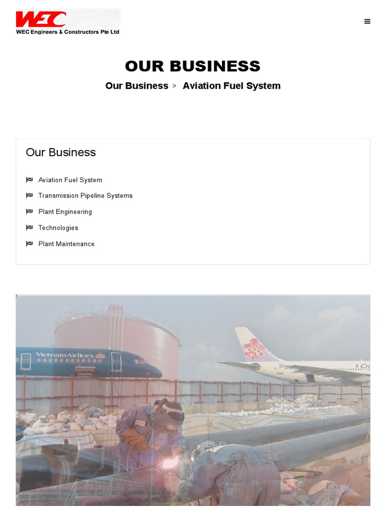 Aviation Fuel System - WEC Engineers & Constructors Pte LTD | PDF ...