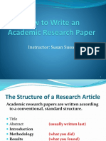 The Shape of a Research Article