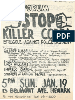 CAP Flyer for Stop Killer Cops Forum 1975