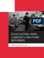 Evaluating New Labour 039 s Welfare Reforms