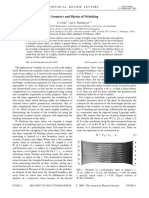 Geometry and Physics of Wrinkling: Week Ending 21 FEBRUARY 2003 Olume Umber