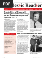 Download The Dyslexic Reader 2004 -- Issue 37 by Davis Dyslexia Association International SN36249792 doc pdf