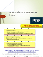 Barras de Anclaje Entre Losas