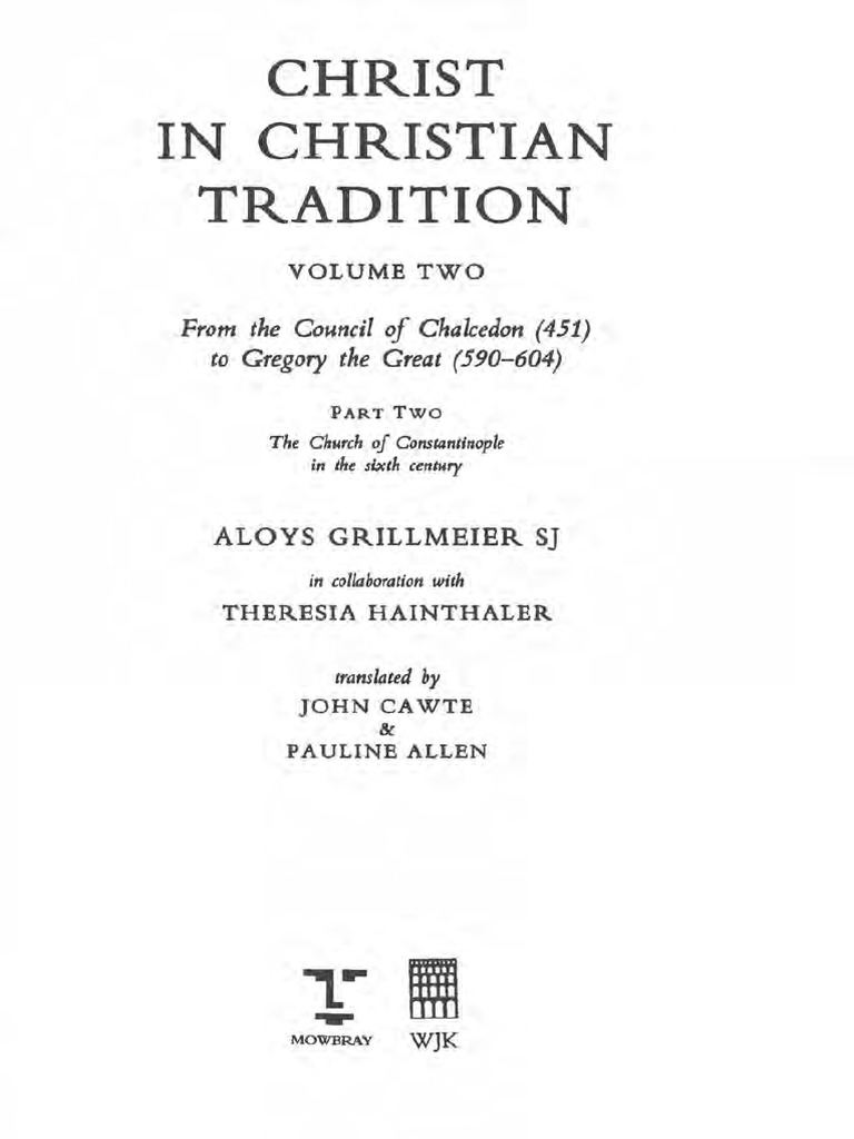 Christ In Christian Tradition Vol 2 Part 2 1995 Pdf Pdf Origen