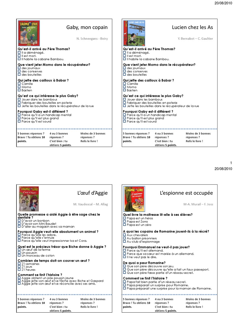 Rallye Lecture J Aime Lire Pdf Loisirs