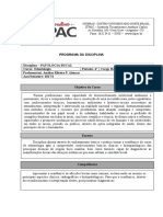 Plano de Patologia Bucal